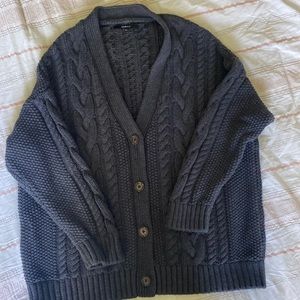 100% Organic Cotton Oversized Cable Cardigan